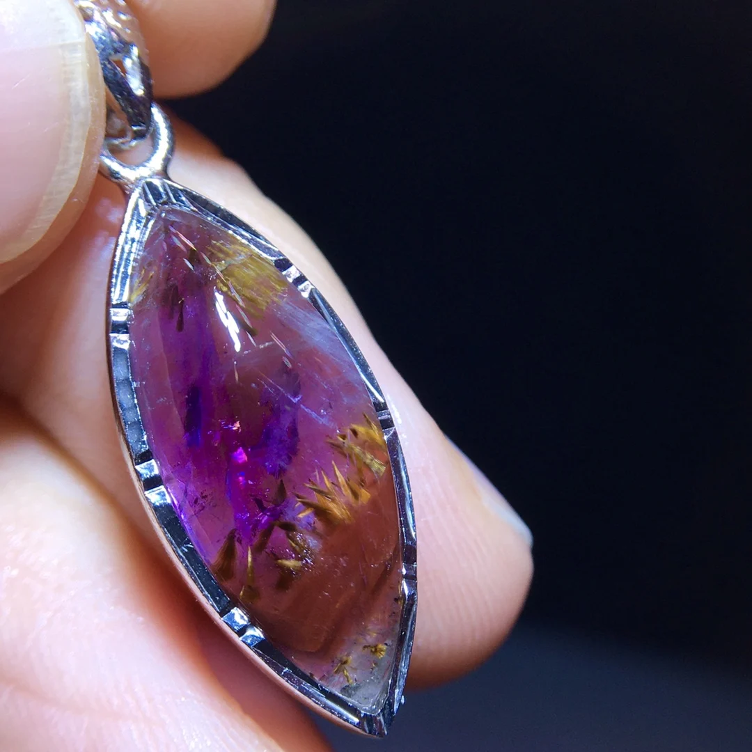 

Натуральный какоксенит, красный ауралит 23, ювелирные изделия 20,3/8,5/4,7 мм, желтый рутилированный, Канада, для женщин и мужчин AAAAA