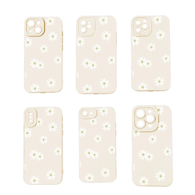 Wildflower And Small White Dots Graphic Case for iPhone 15 Pro Max Cases iPhone 14 13 12 11 Soft Bumper Cover image 6