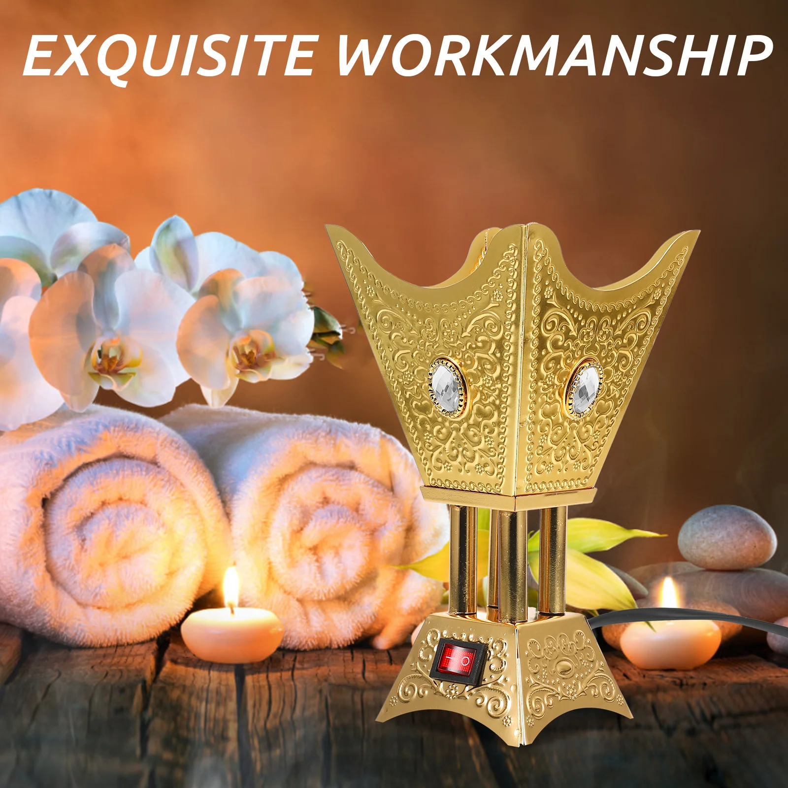 

Plug in Incense Burner Stove Decorative Aroma Cone Burner for Home Temple Cafe Bar Electric Incense Holder Censer