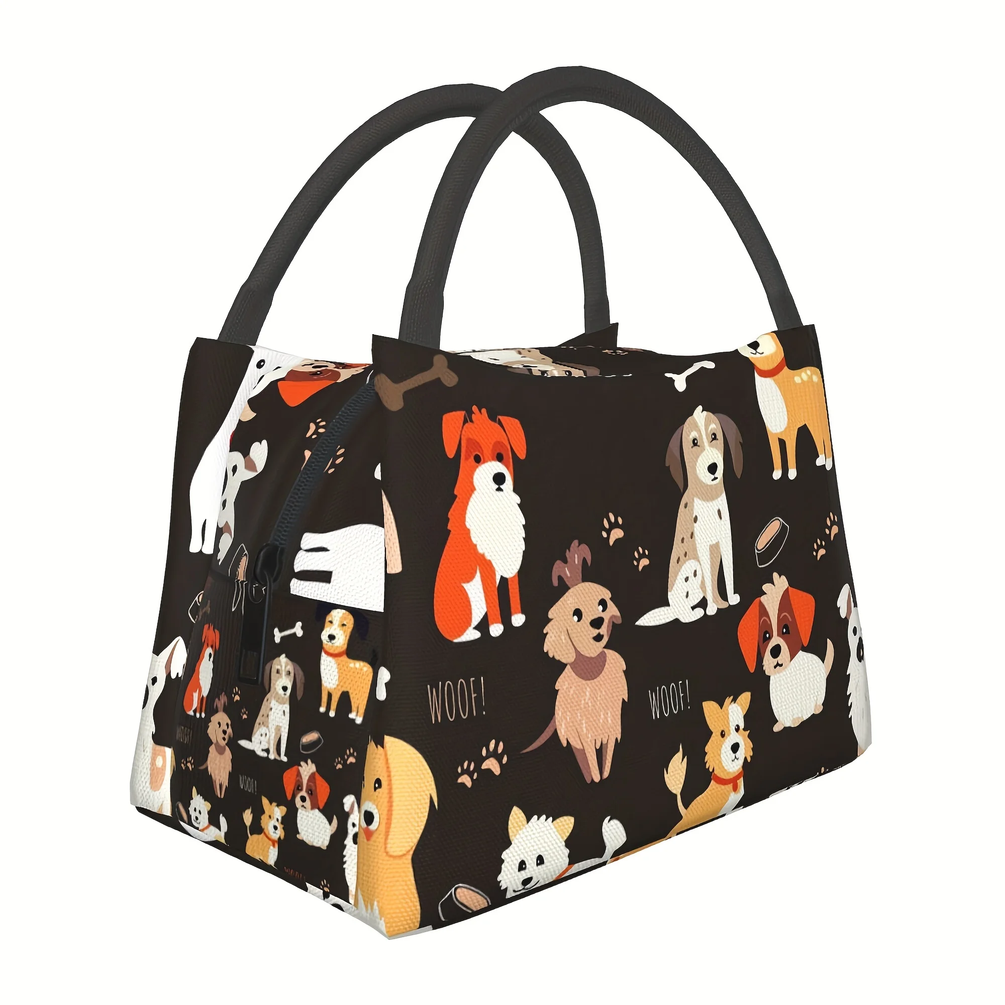 

1pc dog and dog paw print, portable and reusable refrigerated bag, insulated bag, insulated lunch bag, essential for camping, pi