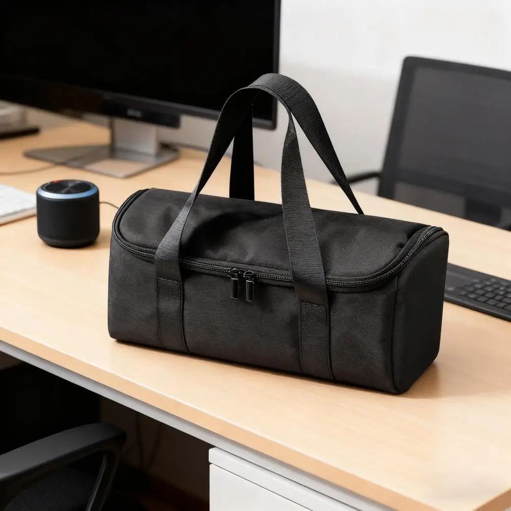 حقيبة تخزين مكبر الصوت، حقيبة مكبر صوت مقاومة للصدمات، حافظة مكبر صوت بلوتوث مقاومة للماء مع سحاب إغلاق متين لمقاومة للاهتراء