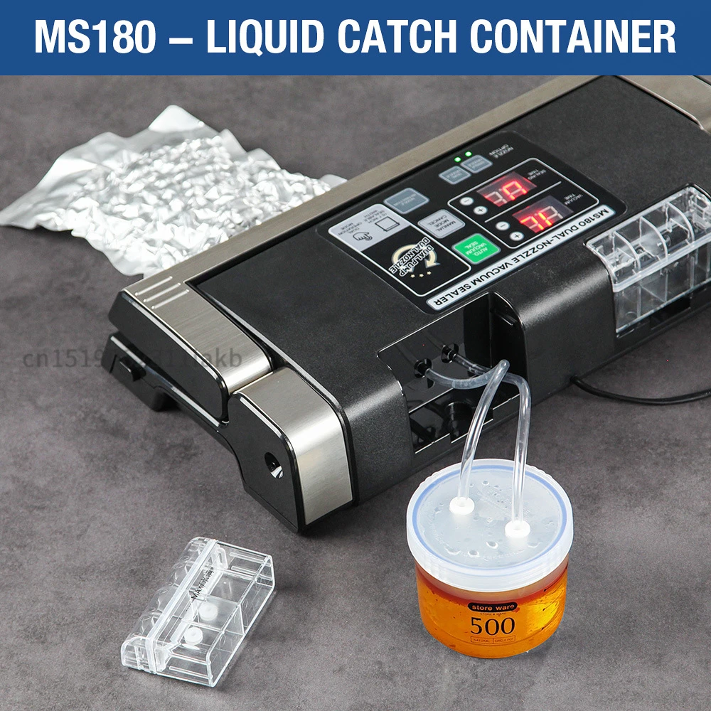 Mesin kemasan vakum, mesin segel ajaib makanan profesional, mesin penyegel vakum komersial, merekam vakum rumah tangga MS180