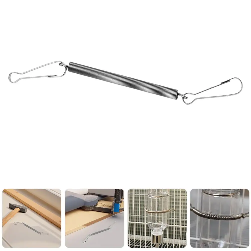 Gancio per gabbia in acciaio inossidabile a molla fissa per fontana da 10 pezzi per piccoli animali Materiale durevole Fissaggio sicuro multiuso