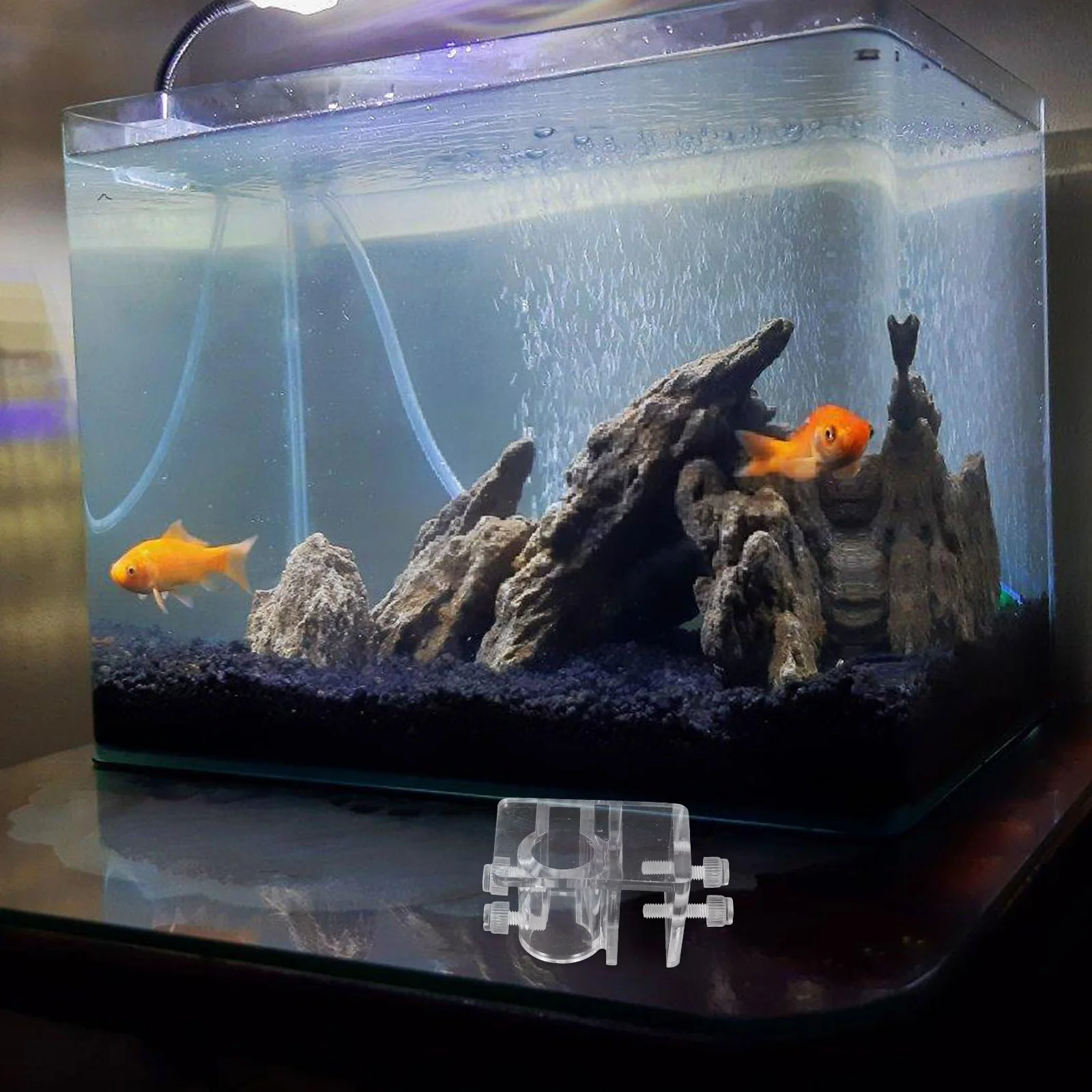 

Aquarium Water Pipe Clamp Hose Fixing Holder Transparent Stable Secure Installation Fish Tank Tube Clips Wide Applications Pet