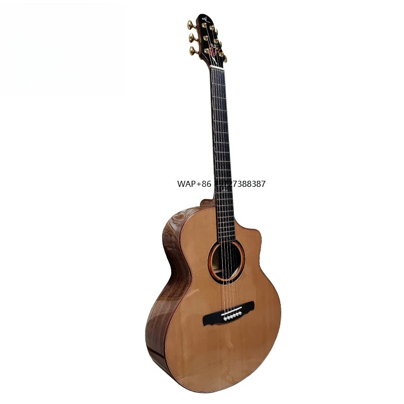 المهنية مستوى رئيسي اليدوية Nomex أعلى مزدوج الأرز أعلى جميع الصلبة الصوتية الغيتار أداة الموسيقى الشعبية