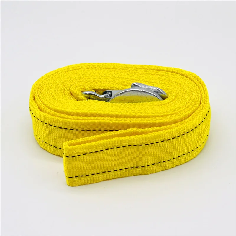 Wholesale Auto Accessories Factory Direct Sales Hook Type Double Cloth Nylon Rope 4 Meters Pull Towing Strap