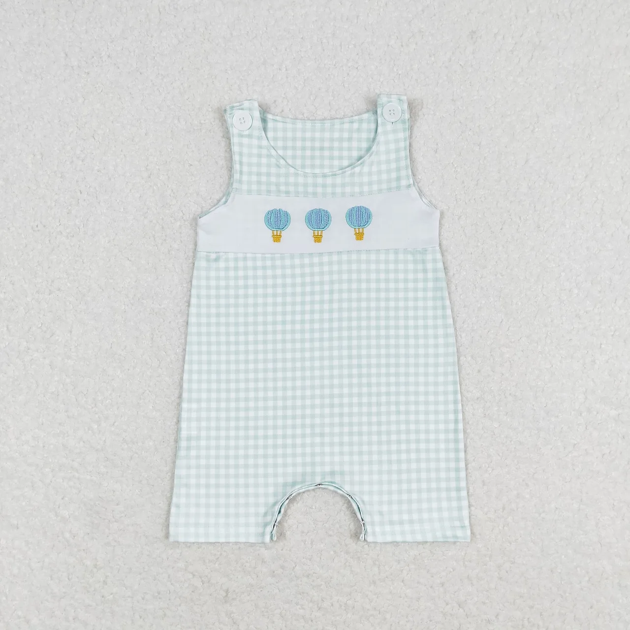 Wholesale Kids Newborn Embroidery Fish Trucks Sleeveless One-piece Coverall Bodysuit Baby Boy Toddler Romper Jumpsuit Clothing