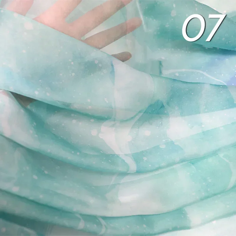 Sterrenhemel Gradiënt Chiffon Stof DIY Sterrenhemel Kostuums Jurk Naaien Ambacht Chinese Stijl Hanfu Handgemaakt Materiaal 1x1.5m
