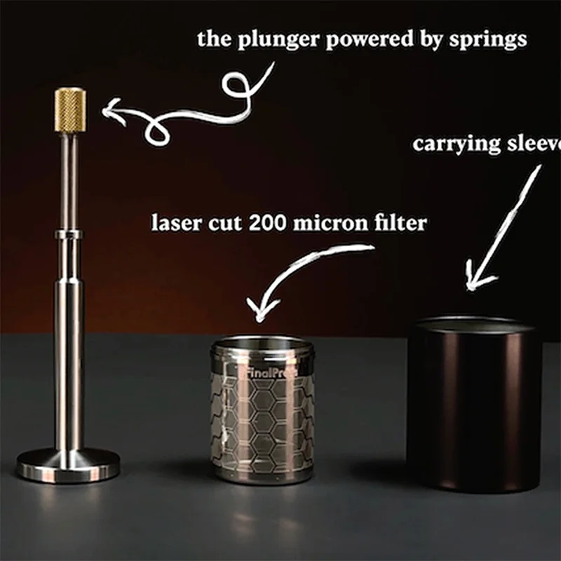 Stainless Steel Coffee Filter, Portable, Travel, Tealeaf Releaser Maker, Press Finalpress, Reusable Coffee Filter Tools