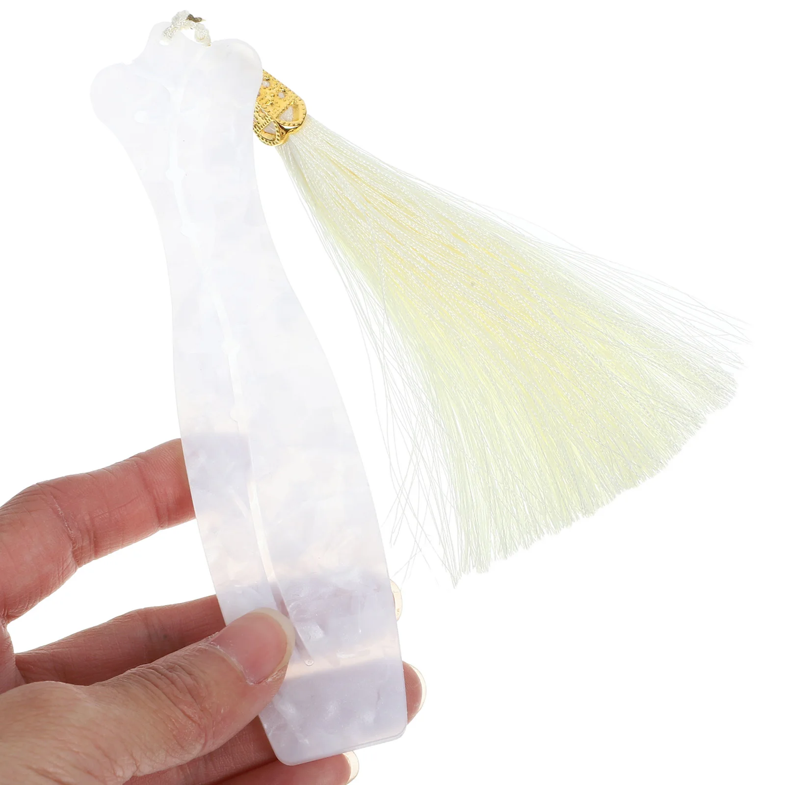 

Guzheng Nails Storage Board Plastic Holder Durable Smooth Surface Tassel Design Finger Picks Winding Plate Beginners Students