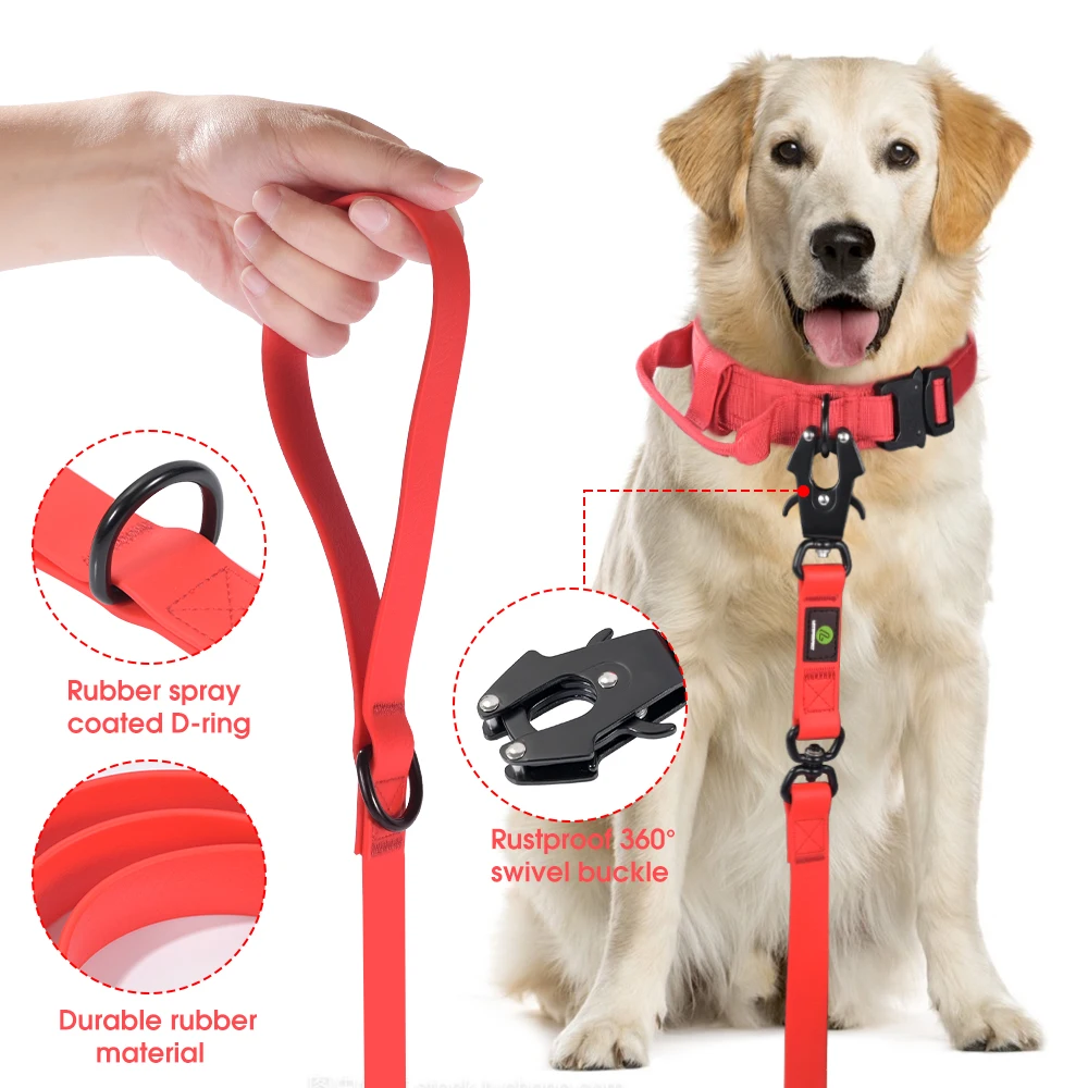 5FT Pvc Training Durable Handle Quick Release Frog Clip Lead line Outdoor Medium Large Dog Waterproof lead line Dog Leash