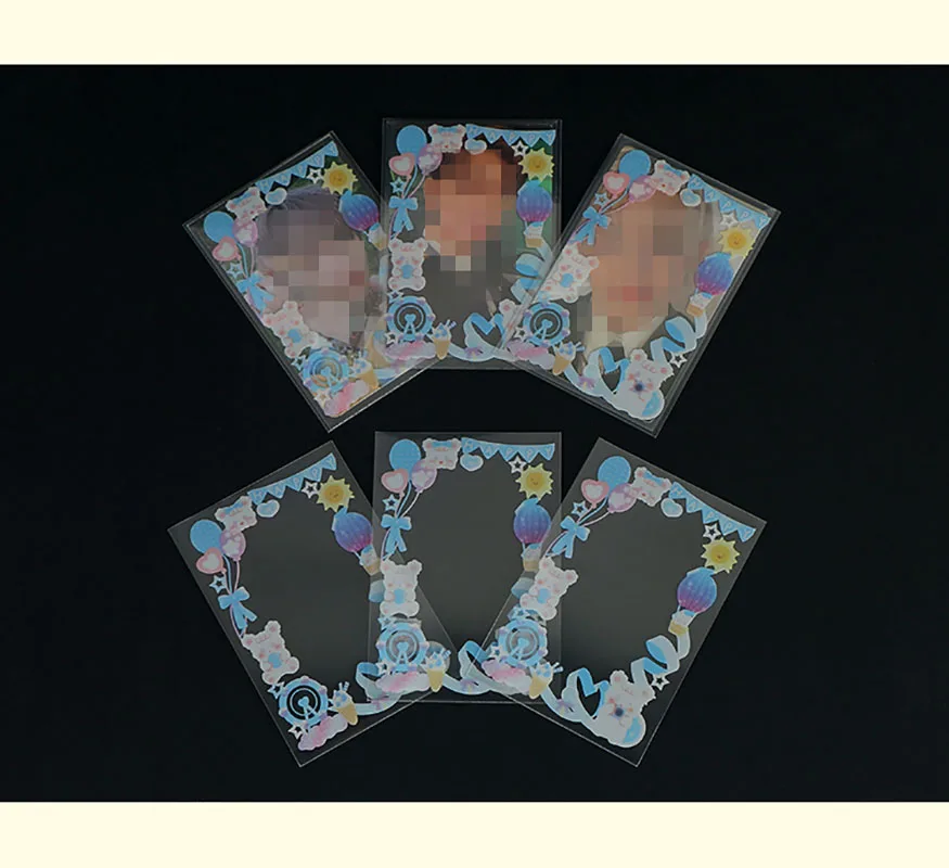 50pcs/lot Lace Sleeves Album Card Set Flower Clear Sleeves Korea Idol Photo Protector Trading Cards Shield Cover