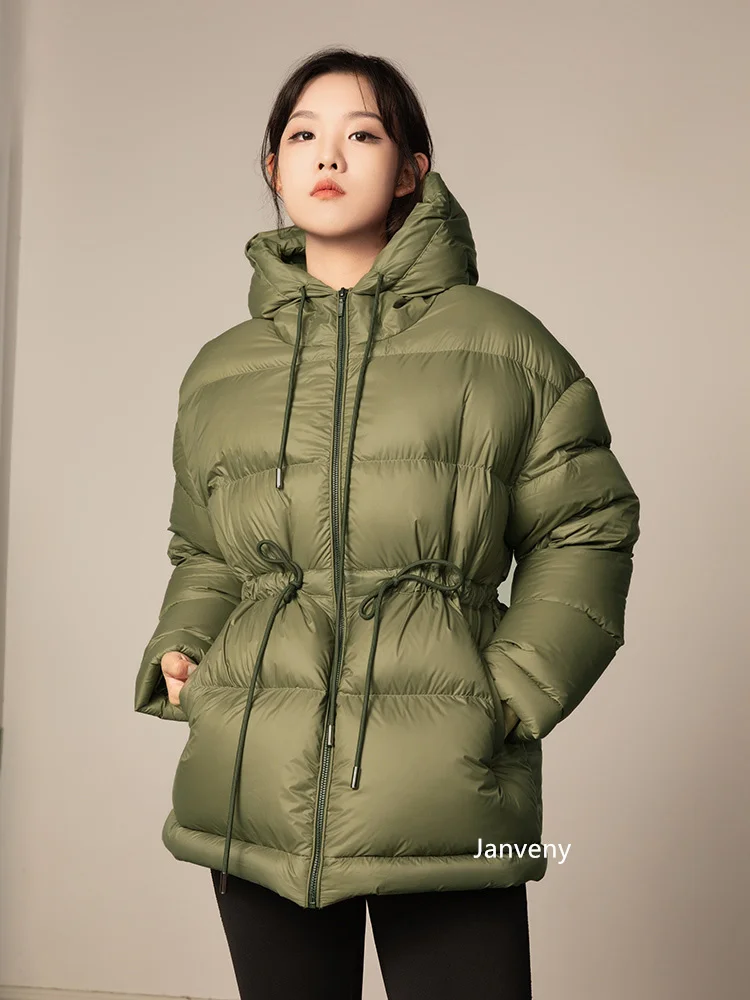 Winter Jacket Women Slim Hooded Warm Thickening Long Puffer Coat Female Korean Style Casual White Duck Down Jackets Parkas