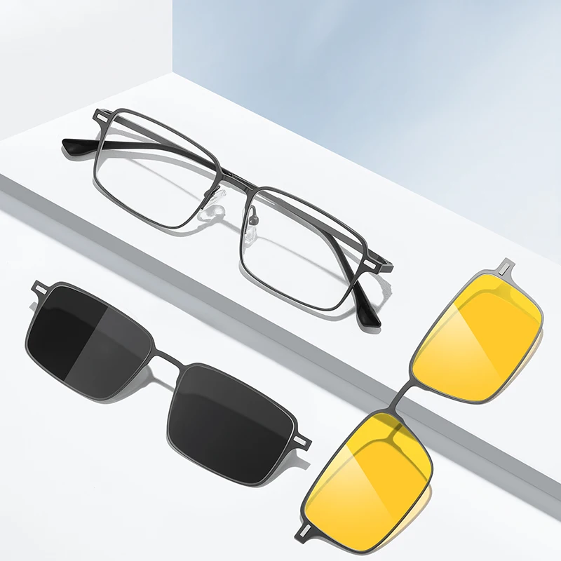نظارات COHK مضادة للضوء الأزرق للرجال ، نظارات شمسية مستقطبة بمشبك مغناطيسي ، نظارات شمسية 3 في 1 ، نظارات UV400 ، طراز جديد ، #2