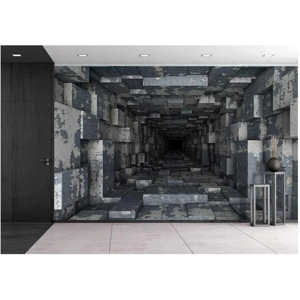 

Dark Tunnel Removable Wall Mural Self-Adhesive Large Wallpaper 66x96 inches