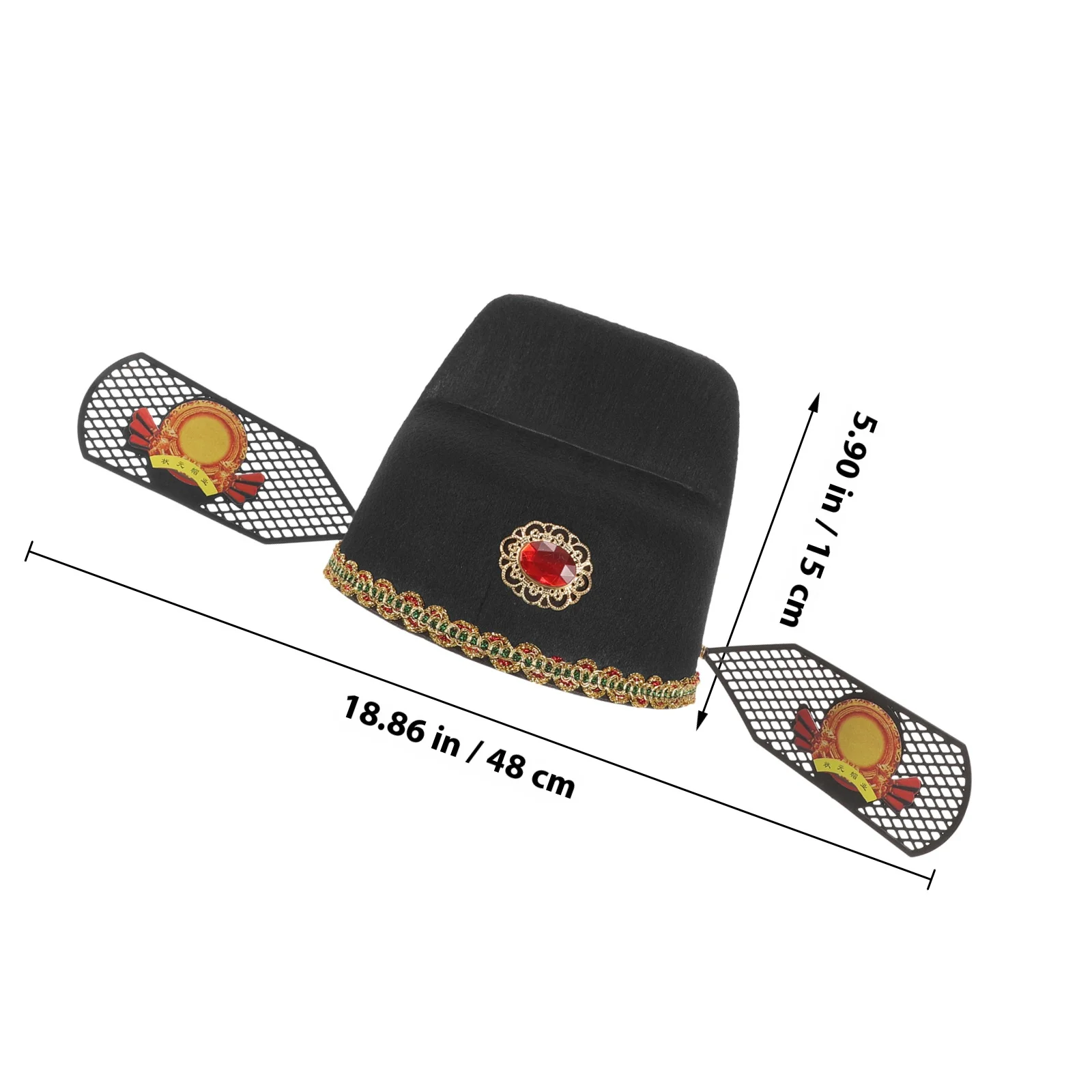 الإمبراطور الصيني تأثيري قبعة حساسة القديمة النبيلة تصميم لعب الأدوار مرحلة الأداء الطرف الديكور الرجعية نمط أغطية الرأس