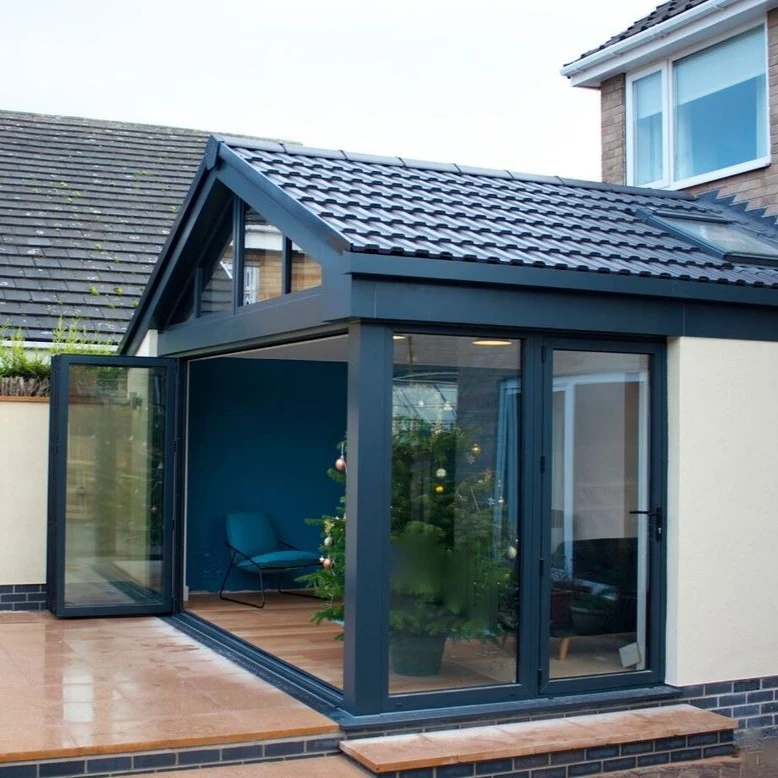 

Custom Exterior Doors for Home Insulated Thermal Break Aluminum Door Bifold Patio Folding Door Energy Efficient Accordion Doors