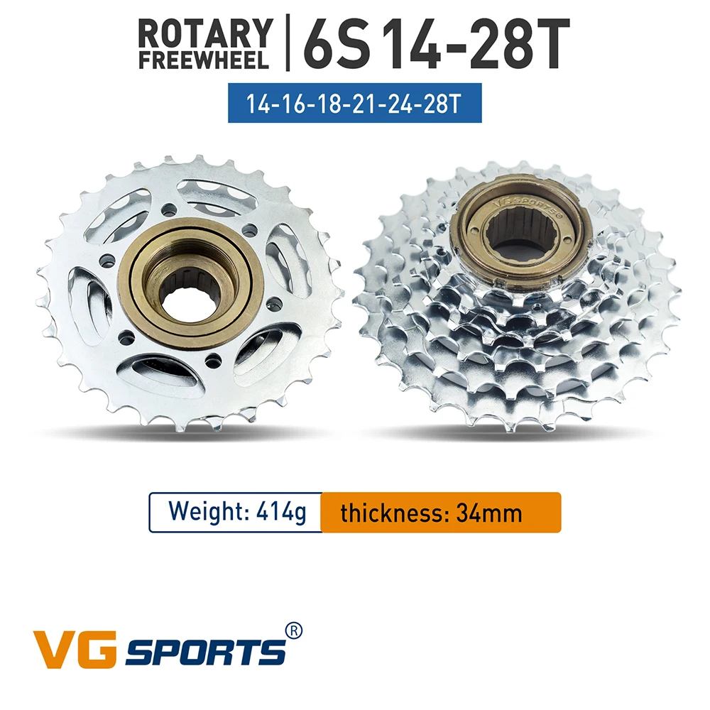 1 Stück VG Sports Bike Kettenrad 5/6/7/8/9/10/11-Gang Gewinde-Freilauf 14-28T 13-28/32T 11-32/36T Zahnräder kompatibel mit Rotary-Naben – Detail 13