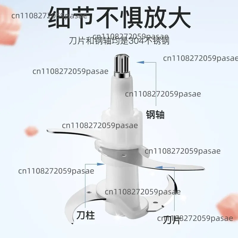 Universal Blades for Meat Grinders; Stainless Steel Replacement Blades and Blade Holders for Food Processors
