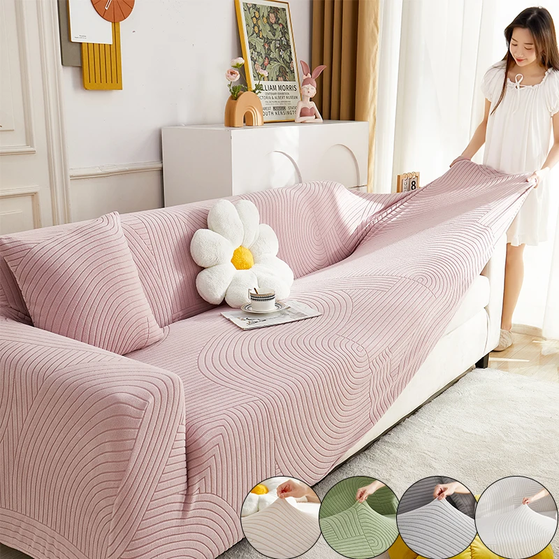 

Jacquard Sofa Cover Elastic Room Thickened Couch Slipcover Pet Scratch Resistant 1/2/3/4 Seater Removable Washable Sofa Covers ﻿