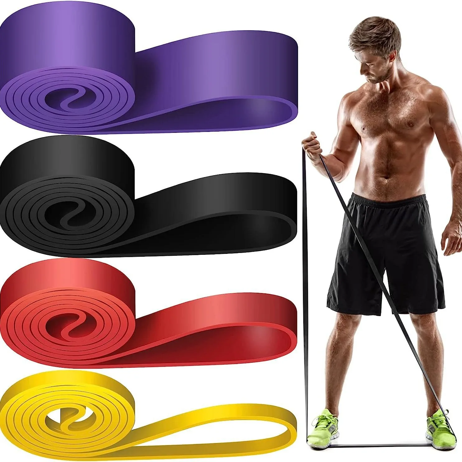 Heavy Duty Latex Resistance Band Exercise Elastic Band For Sport Strength Pull Up Assist Band Workout Pilates Fitness Equipment