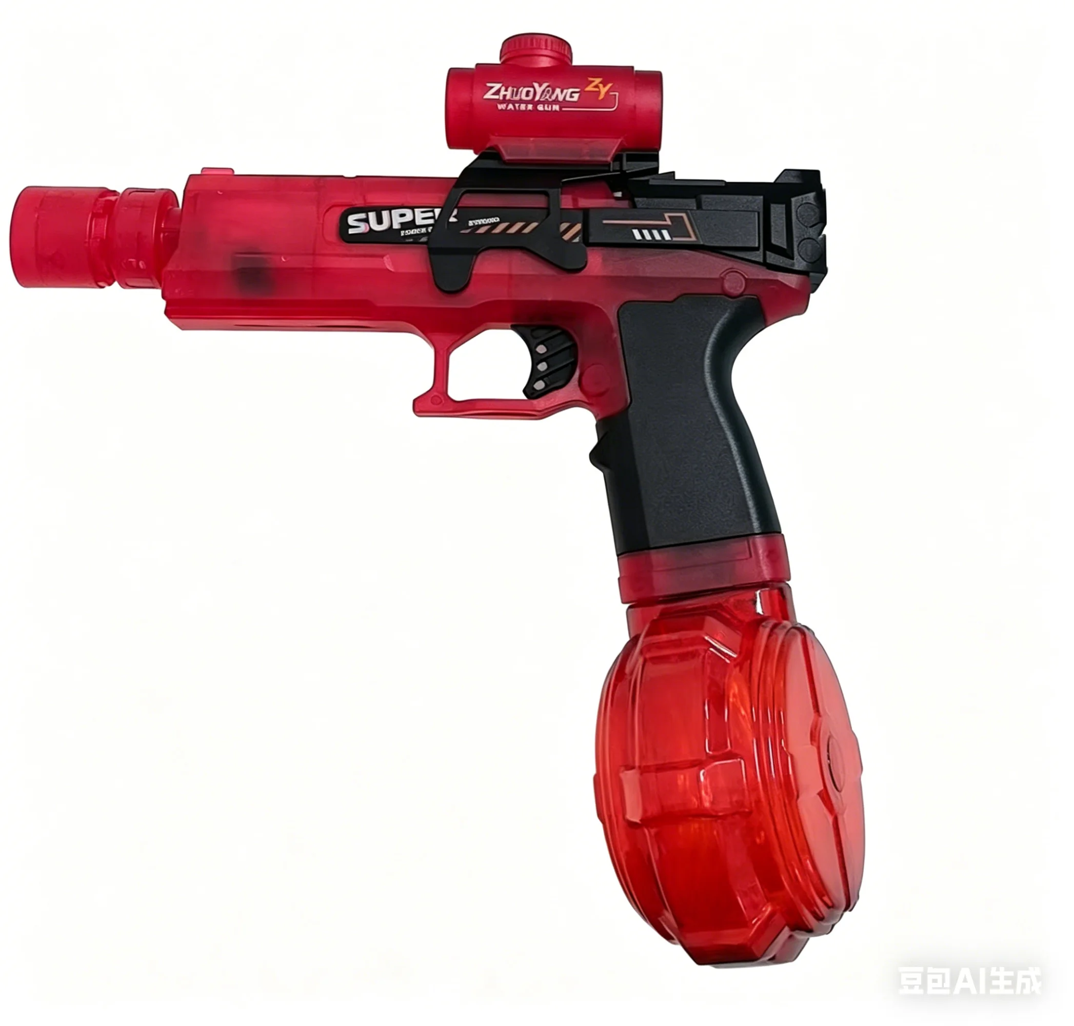 Fire Rat Ice Rat Volautomatisch elektrisch waterpistool met vuurspray, knipperende lampjes en terugslagsimulatie, groot bereik, grote capaciteit, geschikt voor kinderen en volwassenen, strand- en