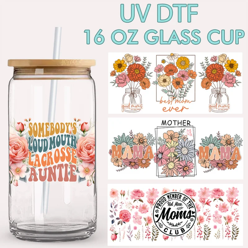 Boho Floral Crystal Label Stickers, Reusable Waterproof Transfer Decals for Mug, Vase, Bowl, Home Decor DIY