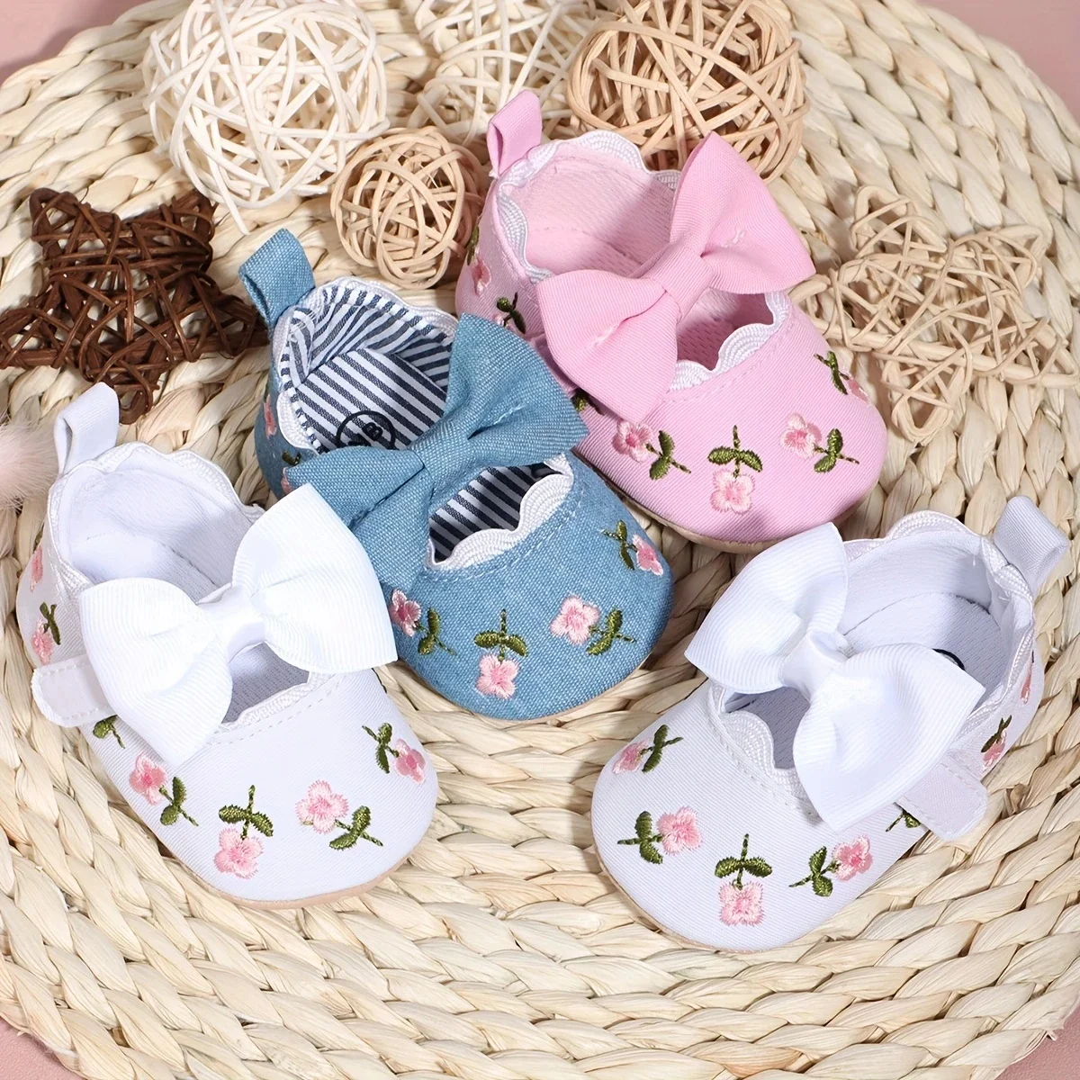 

Flower Princess Shoes Baby Shoes Baby Shoes Sneakers Soft soled Sneakers Single Shoes Cloth Shoes