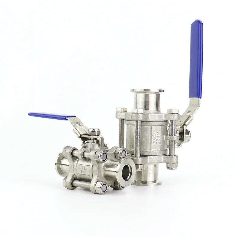 

KF16 KF25 KF40 KF50 SUS304 Шаровой кран высокой вакуума из нержавеющей стали KF Быстрая установка Фланец Ручной шаровой кран из трех частей