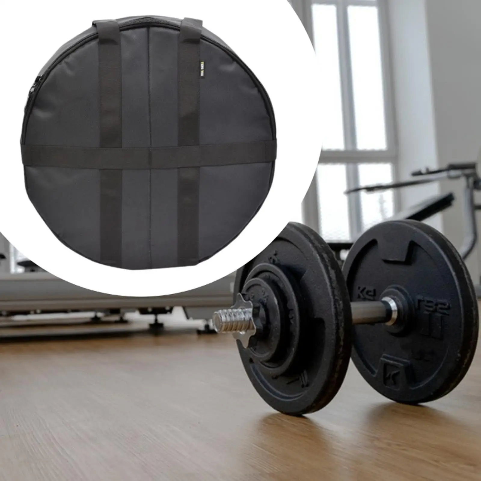 Barbell Plate Storage Bag Heavy Duty Weightlifting Backpack Oxford Cloth for Gym Fitness Equipment