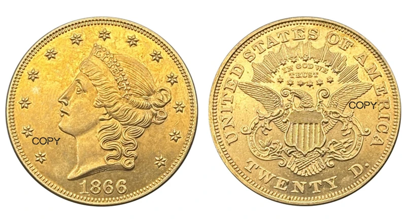 US Brass Copy 20 Dollar Liberty Head Double Eagle