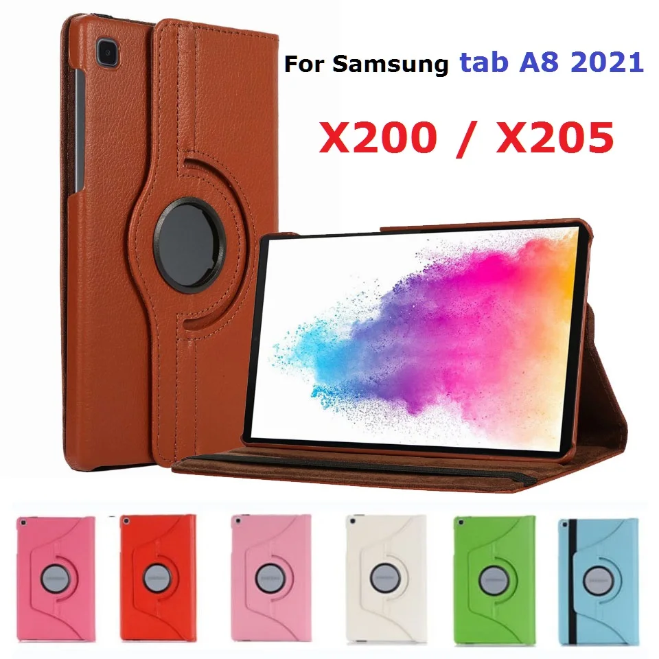 

360 Rotary Coque for Samsung Tab A8 10.5 2021 SM-X200 X205 Case 360 Magnetic Auto Sleep PU for Samsung A8 10.5 X200 X205 Cover