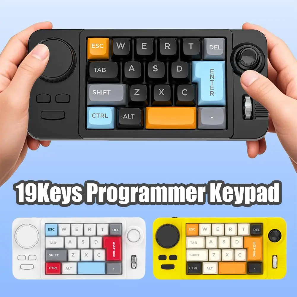 

Hot 19-Key Macro Defined Joystick with Dual Scroll Wheels RGB Hot-Swappable Macro Wired Mechanical Gaming Keyboard Computer