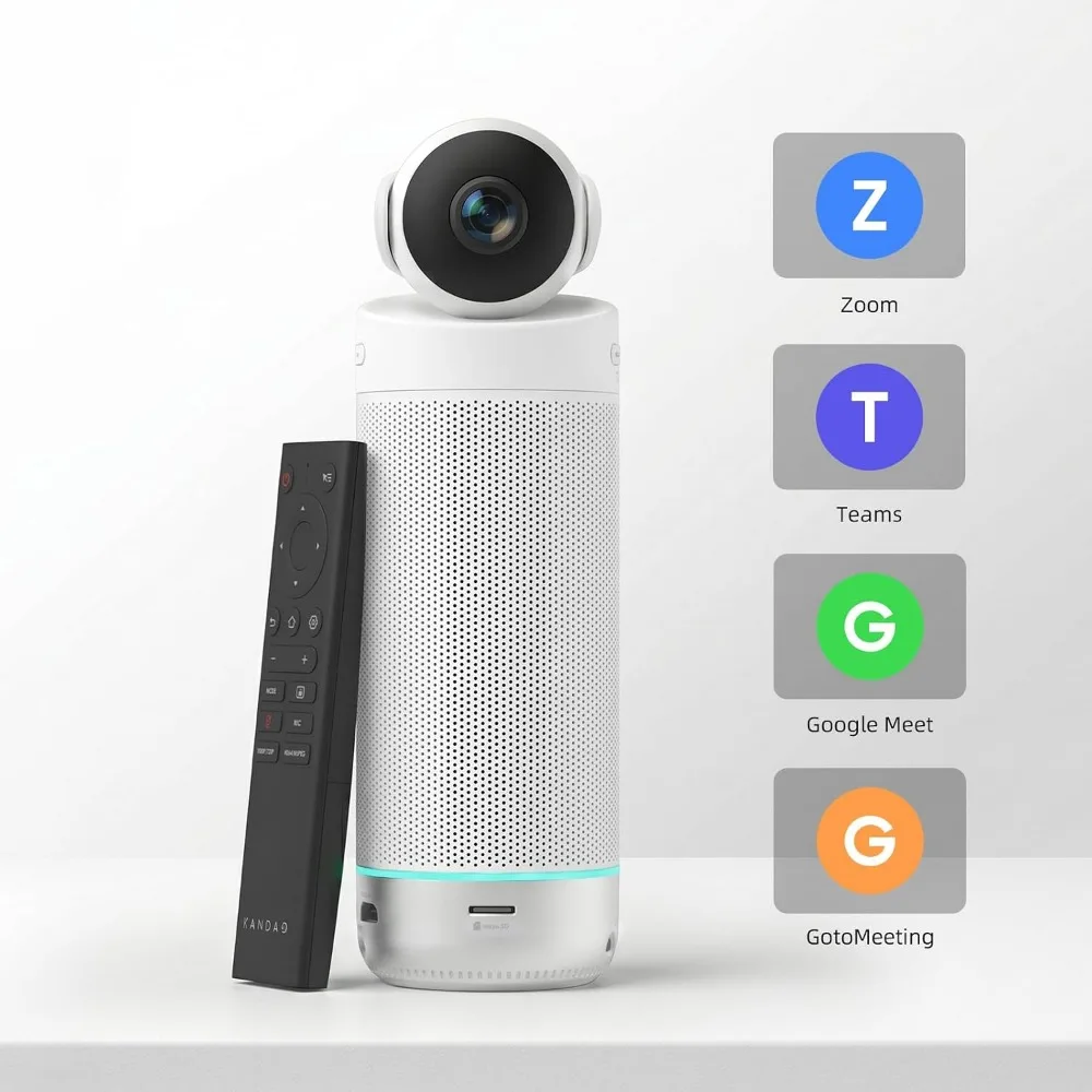 1080P HD Conference Camera: AI Face Recognition, Speaker Tracking, Noise-Cancelling Mics, Smart Zoom, Plug & Play view 6