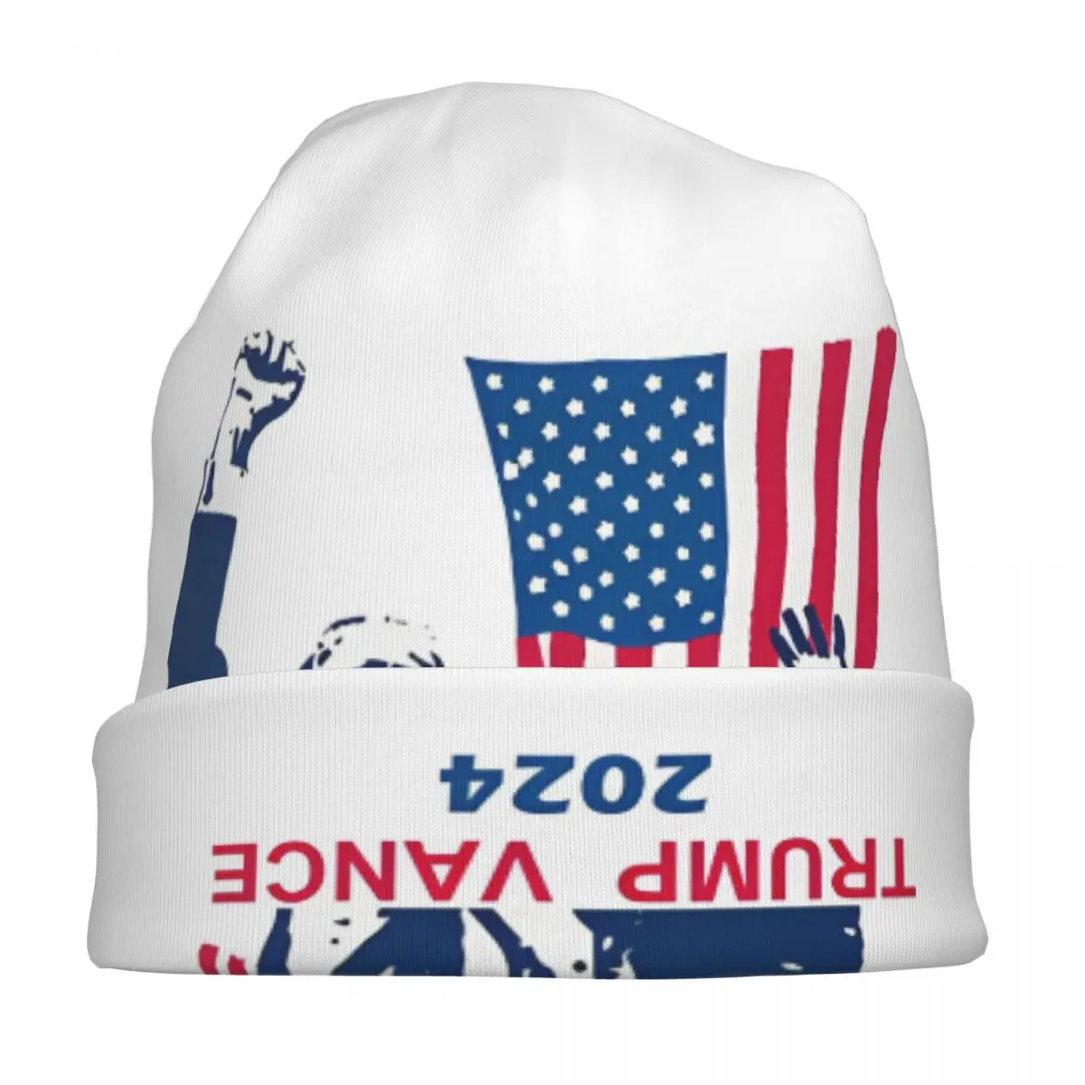 Trump Vance 2024 Bonnet Hat Street Skullies Beanies Hat President Election Vote Trump Shot for Men Women Warm Dual-use Caps