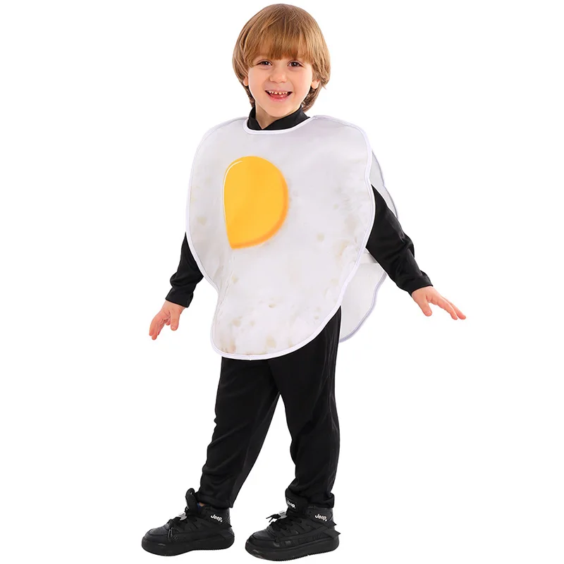 

Real Fried Boy Egg Costume Fit Unisex Girl Tunic Jumpsuit Boys Girls Eggs Costume For Carnival Purim Cosplay New 2026