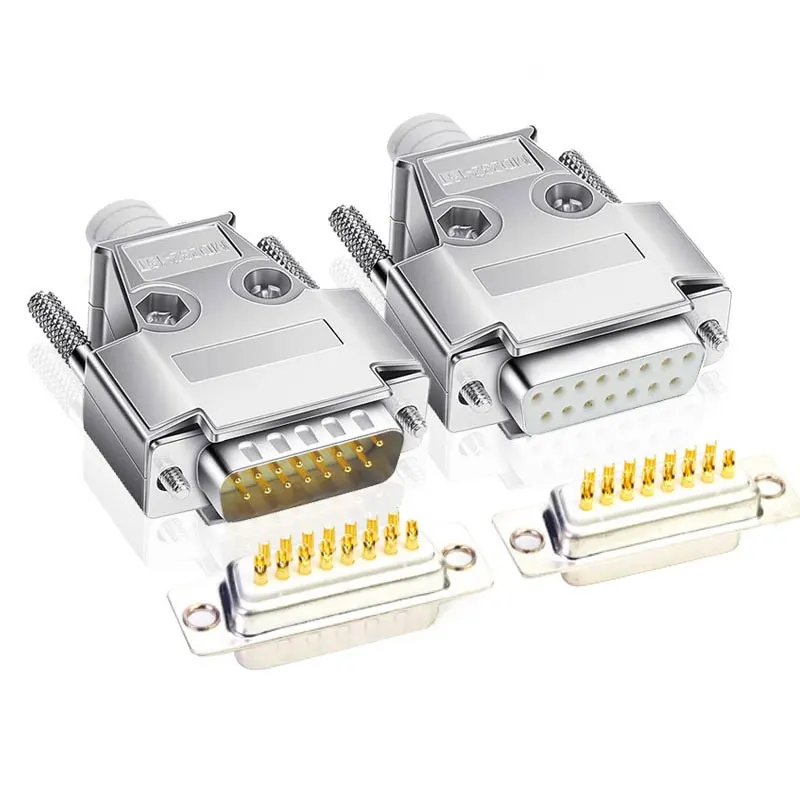 DB15 Connector 2 Row Hole/pin Female Male Plug Port Socket Adapter RS232 Serial Port Header Soldering DIY Plug