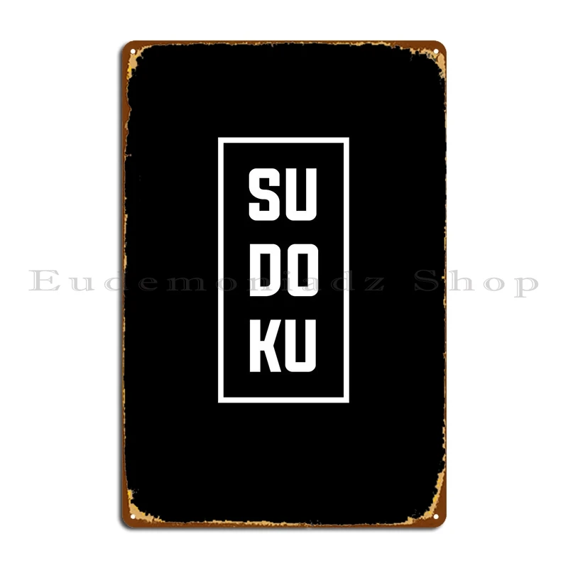 Sudoku Metal Plaque Poster Mural Customize Cinema Iron Wall Cave Tin Sign Poster