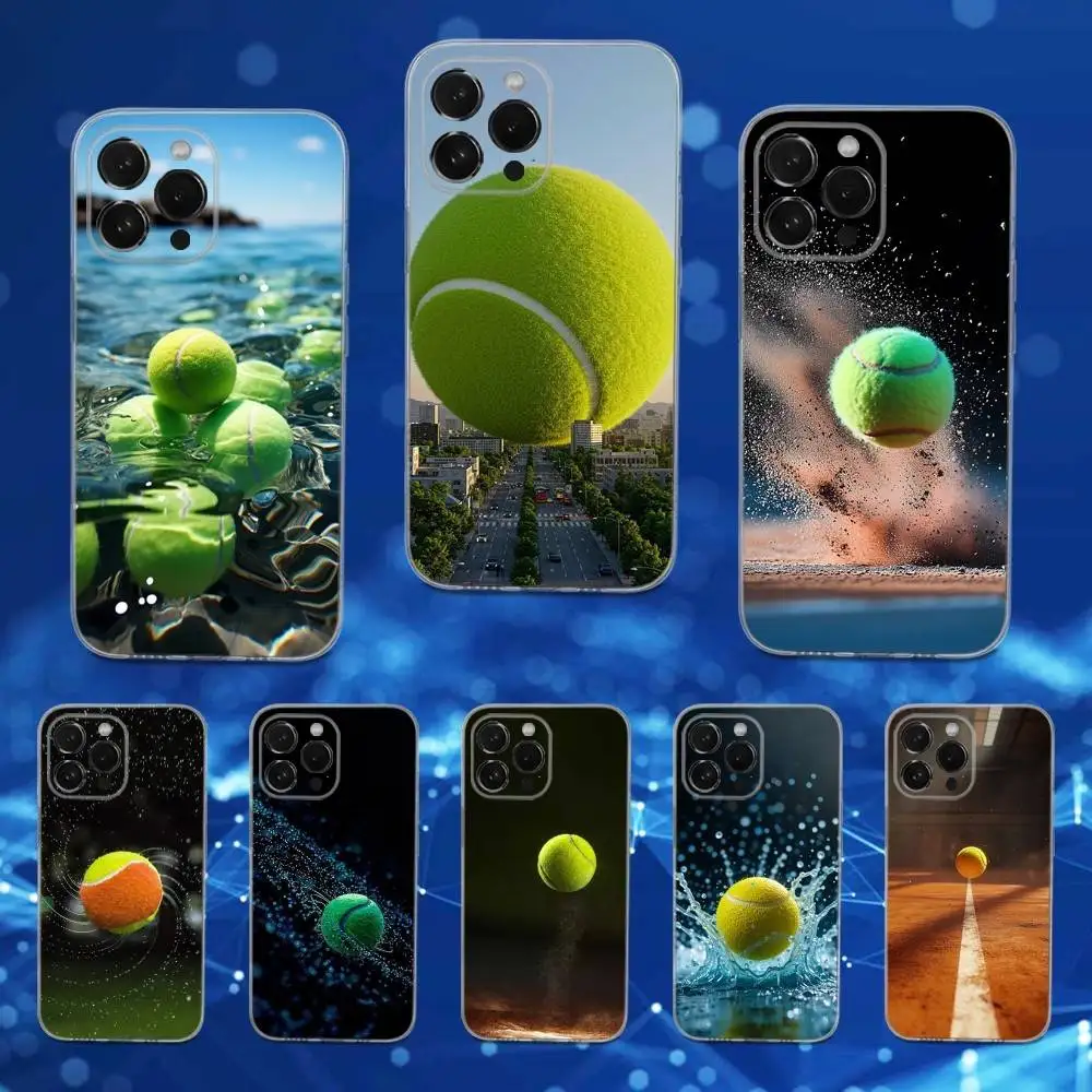 

Sport Art Tennis Phone Case For iPhone 16,15,14,13,12,11 Pro,Max,Plus,X,XS,XR,SE,Mini Transparent Soft Cover