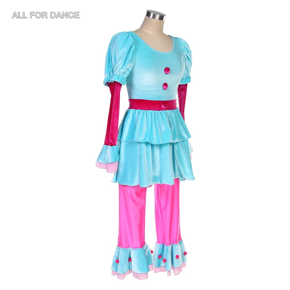 Tout pour la danse 25053 lac bleu/Rose rouge velours Ballet Tutu manches longues filles femmes scène Performance danse Costumes