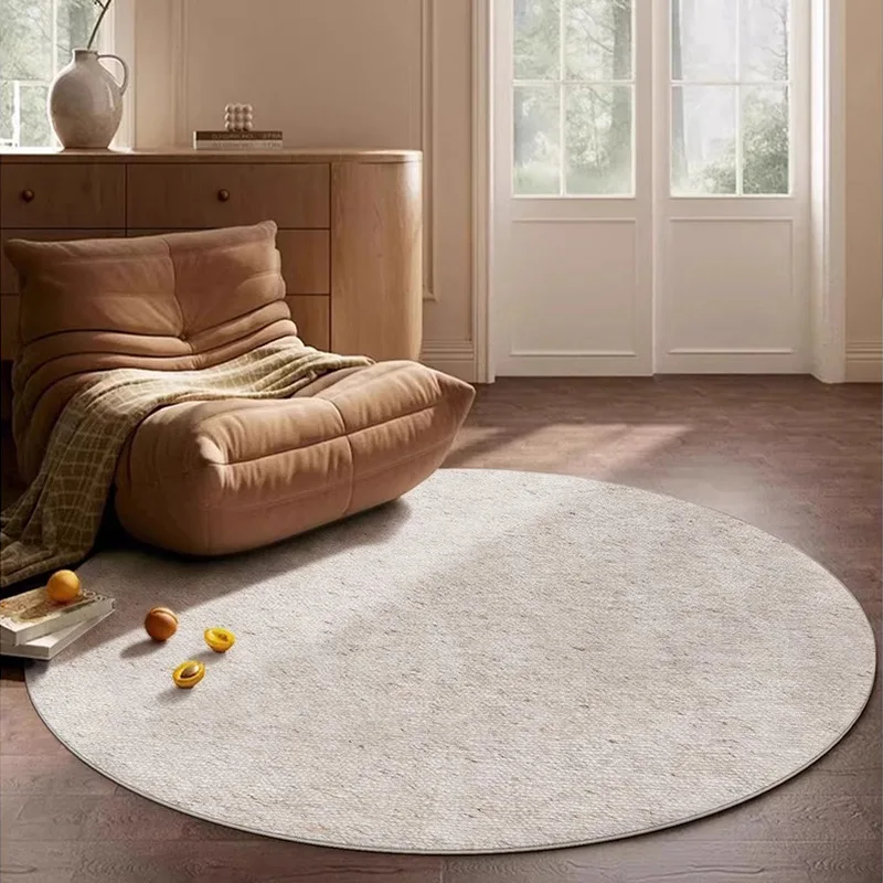 Indian handmade glue-free wool round carpet texture light luxury premium cloakroom bedroom bedside blanket