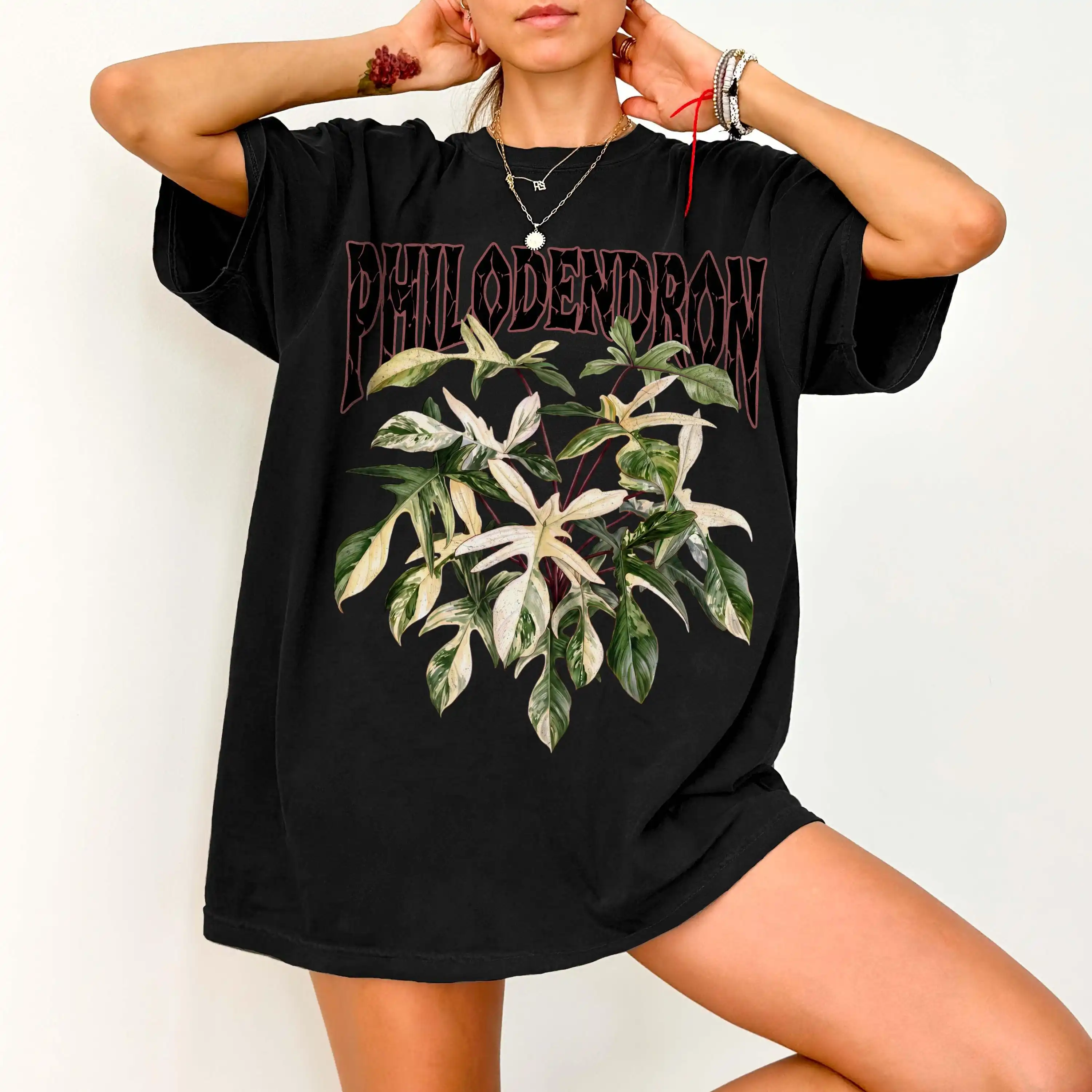 Philodendron Florida Beauty Shirt Comfort Colors, Variegated Philodendron Shirt, Rare Houseplant Shirt, Gothic Plant Shirt,