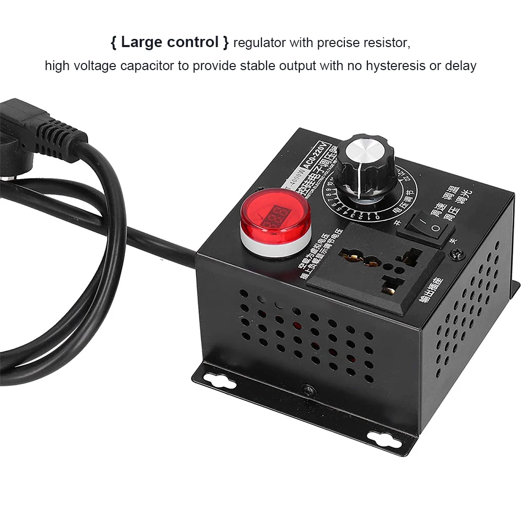 4000W High Power Voltage Regulator Adjustable Industrial Household Variable Speed Controller Electronic Accessories