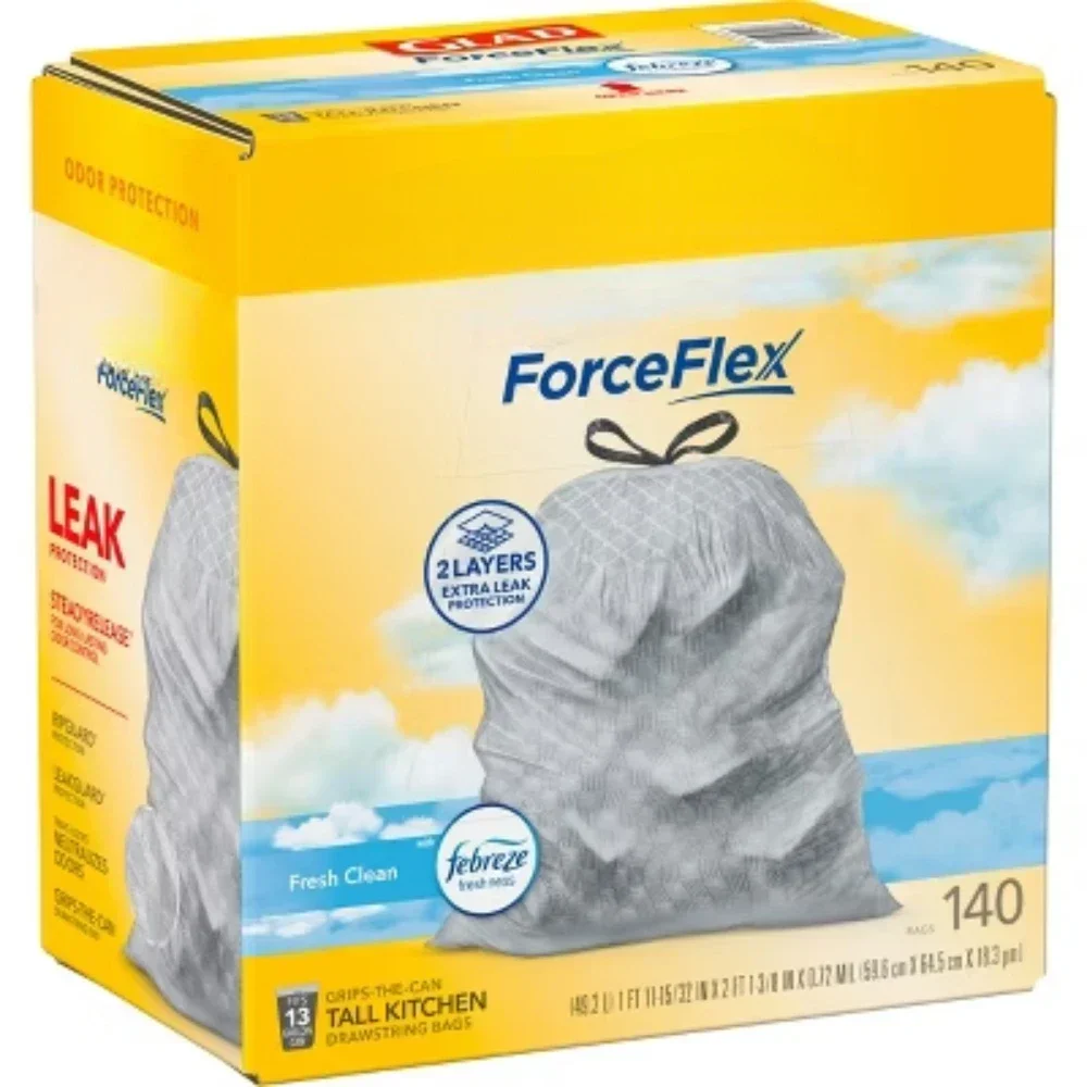 

Мешки для мусора на шнурке - Febreze Fresh - 13 галлонов/140 карат, мешок для мусора, мешки для мусора, мешок, диспенсер для мешков для мусора