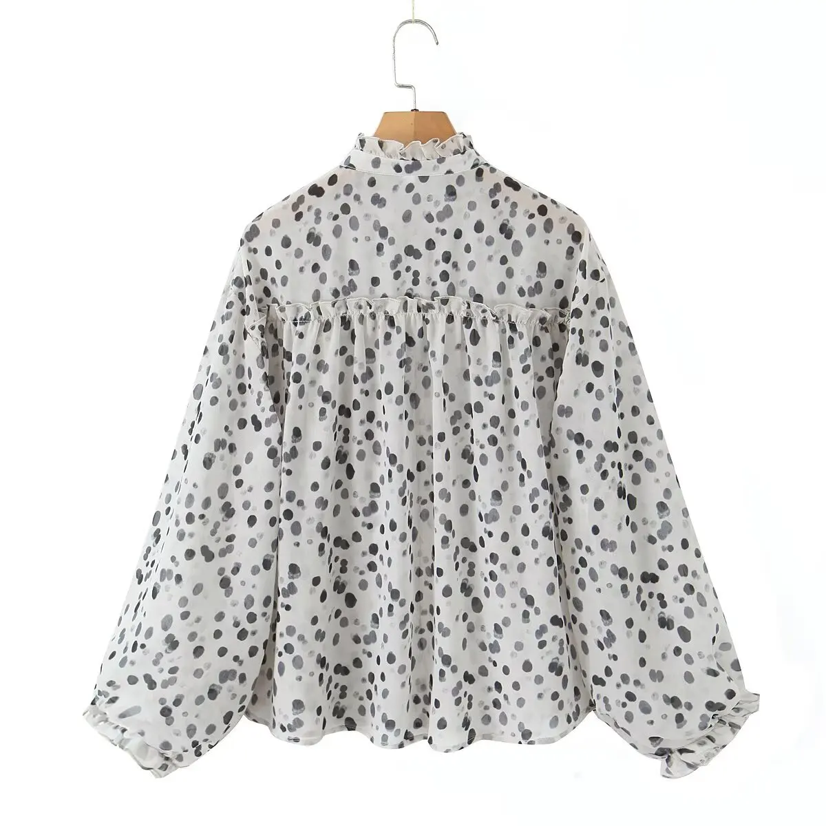 

Korejepo New Women Clothing European American Style Fashionable Simple Versatile Chiffon Printed Loose Shirt Top