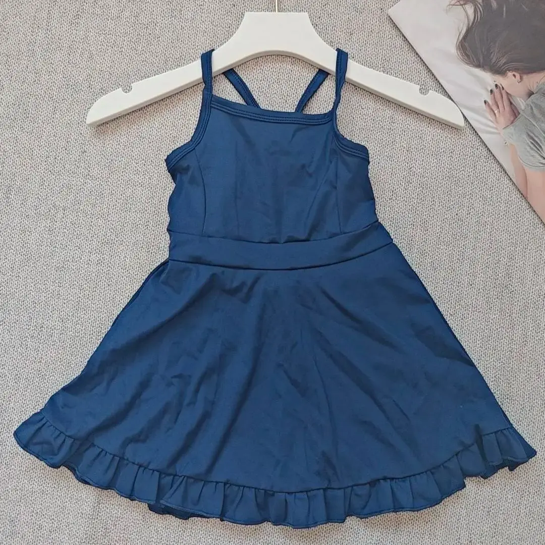 

8.20 Baby Girls Summer Navy Athletic Active Wear Knee Length Dresses