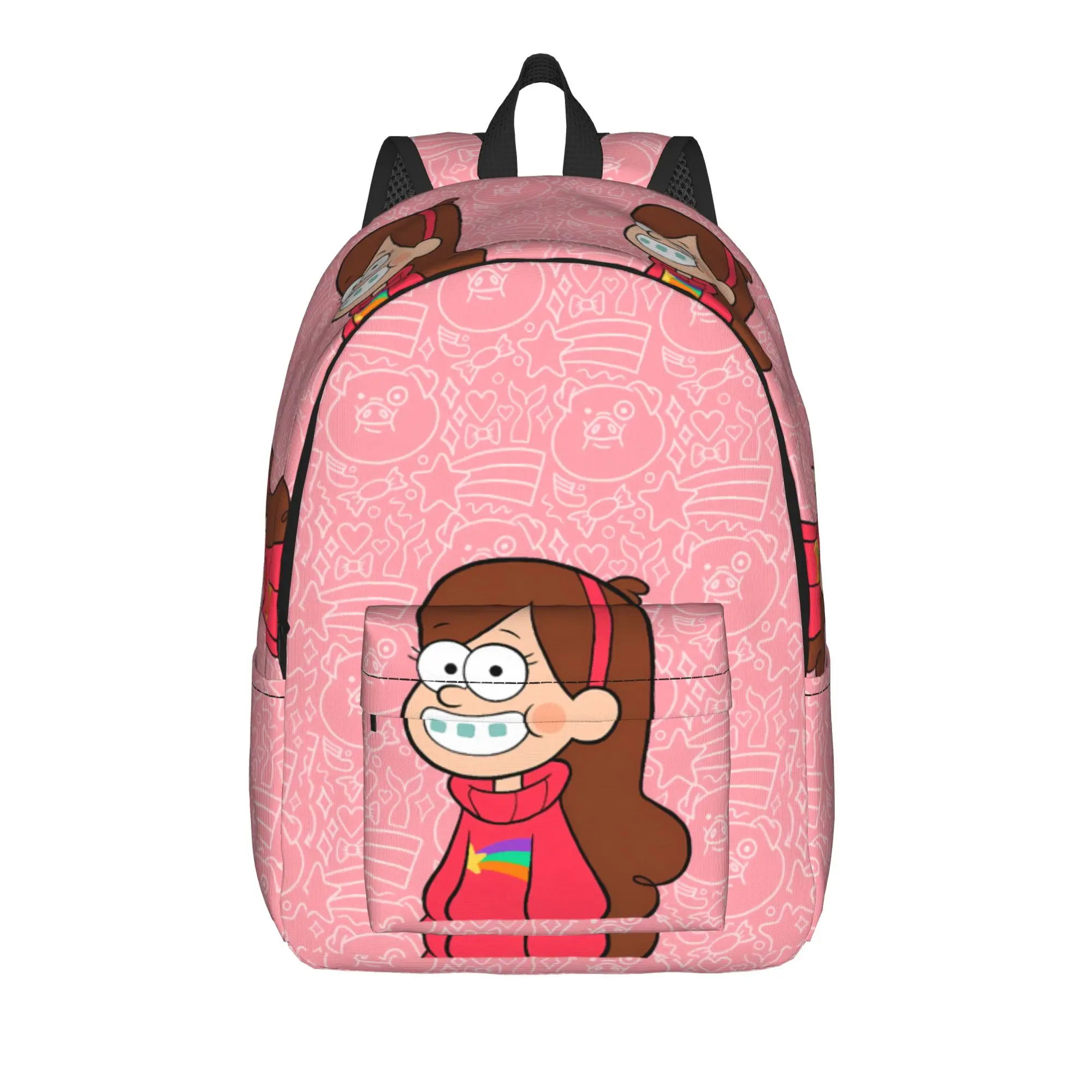 Dipper Mabel Backpack Gravitys Anime Falls Men Polyester Outdoor Backpacks Pattern Aesthetic High School Bags Rucksack