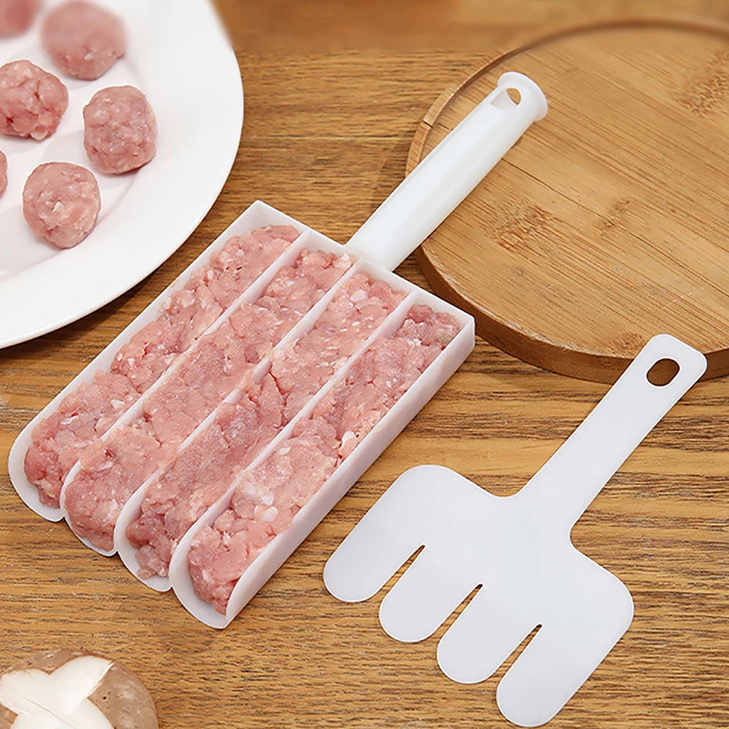 1Pc Plastic Meatball Maker Set Fried Fish Beaf Meat Making Balls Mold Spoon Meat Tools Kitchen Gadgets Cooking Accessories