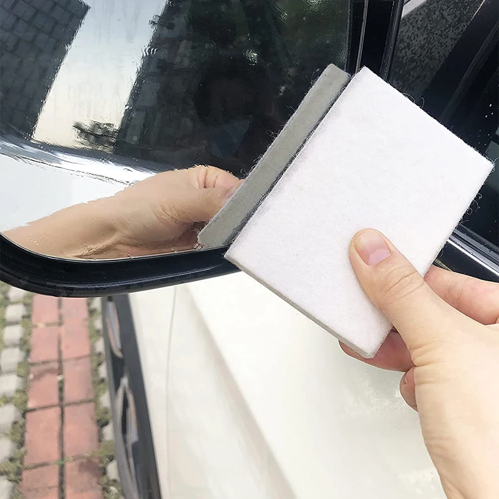 EHDIS 5/10pcs Carbon Fiber Wool Squeegee Vinyl Film Car Wrapping Wallpaper Old Sticker Remover Scraper Window Tint Cleaning Tool