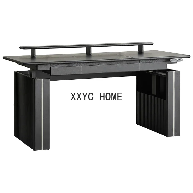 

Light Luxury Solid Wood Desk Computer Desk Writing Desk Office Workbench Desktop Adjustable Modern Electric Lifting Table